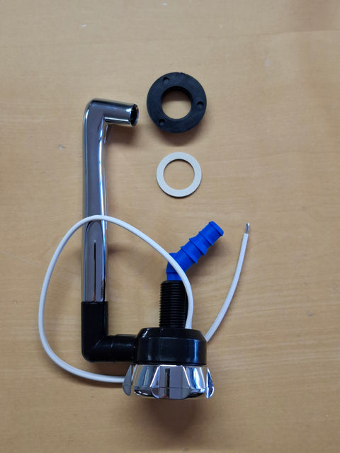 Robinet Comet Novo Super – chrome, noir, microrupteur, pivotant, Ø 17 mm