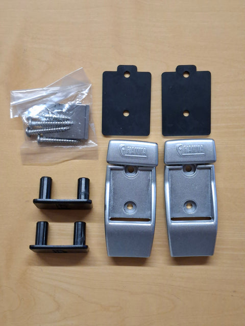 Thule Wandhalterungen für Markisen-Stützfüsse – 2 Stück, Aluminium