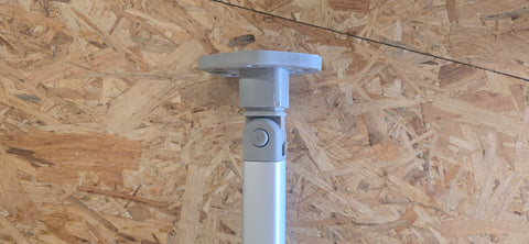 Base per tavolo pieghevole argento - altezza 555 - 765 mm giunto superiore