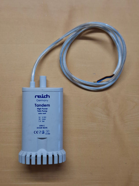 Pompa REICH Powerpumpe Twin 12 V – Pompa a immersione con doppio motore, 19 l/min, 1,4 bar
