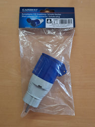 Adattatore corto Carbest CEE/Schuko – Spina Schuko a presa CEE con coperchio