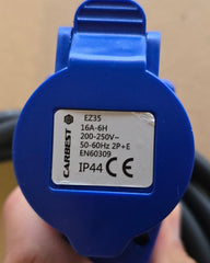 Cavo adattatore CEE Carbest 1,5 m – spina CEE su giunto angolare CEE con presa Schuko