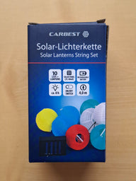 Catena luminosa solare Carbest con modulo solare e batteria