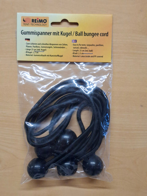 Gummispanner mit Kugel 25 cm – für Planen, Zelte und Sonnensegel, 5 Stück