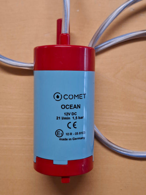 Comet Ocean Tauchpumpe 12 V – 21 l min, trockenlaufsicher bis 30 Minuten