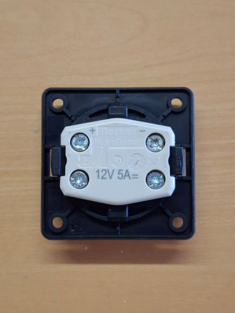 Interrupteur à bascule Berker 12V, anthracite, avec affichage de contrôle LED rouge