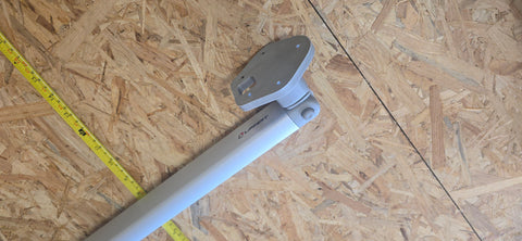Base per tavolo pieghevole argento - altezza 555 - 765 mm giunto superiore