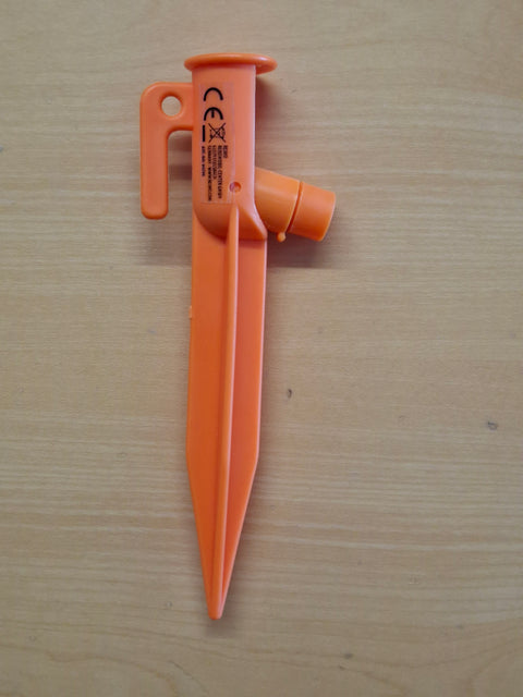 Zelthering mit LED-Leuchte – schwenkbar, Orange, 4 Stück