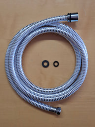 Tubo flessibile doccia bianco effetto metallo – 1,5 m