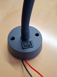LED Spot 12 V mit Flexarm und Glasschirm – 80 lm, Warmweiss