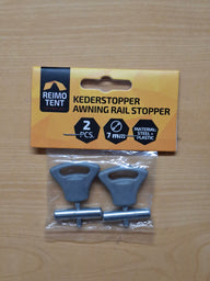 Reimo Tent Sperrstück für Kederschiene Ø 7 mm mit Griff – Kederstopper, 2 Stück