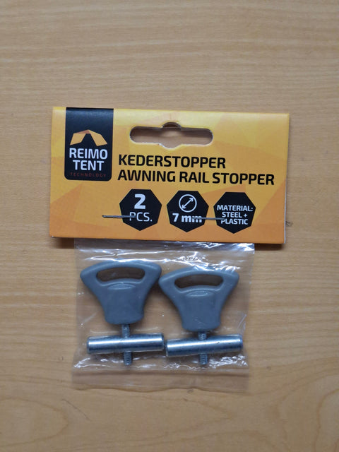 Reimo Tent Sperrstück für Kederschiene Ø 7 mm mit Griff – Kederstopper, 2 Stück