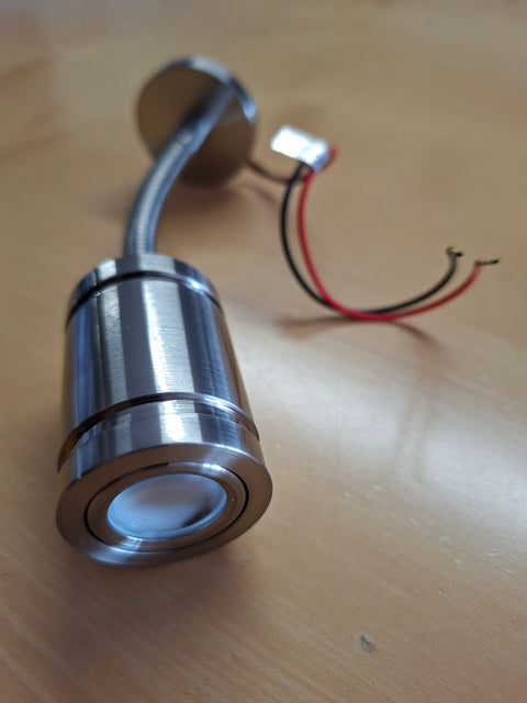 Carbest 12 V LED-Leseleuchte – 160,5 mm, gebürstetes Nickel, 100 lm