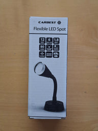 LED Spot 12 V mit Flexarm und Glasschirm – 80 lm, Warmweiss