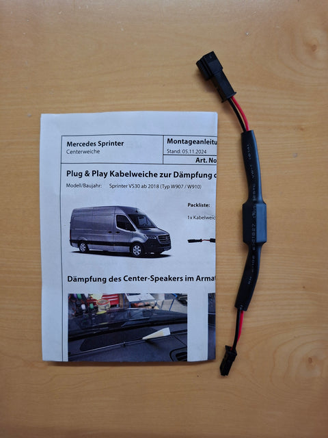 Jehnert Center-Weiche für Mercedes Sprinter W907, W910 ab 2018 – Plug & Play