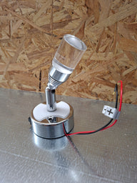 Liseuse LED 12 V avec port USB et interrupteur à bascule – 1 W, chrome