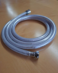 Tubo flessibile doccia bianco effetto metallo – 1,5 m