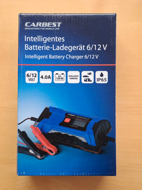 Carbest intelligentes Batterieladegerät 6, 12 V – 4 A, IP65