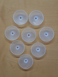 Regenabweishütchen für Zeltstabstifte – transparent, Ø 50 mm, 8 Stück