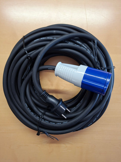 Cavo adattatore CEE spina Schuko/attacco CEE - 25 m