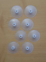Regenabweishütchen für Zeltstabstifte – transparent, Ø 50 mm, 8 Stück