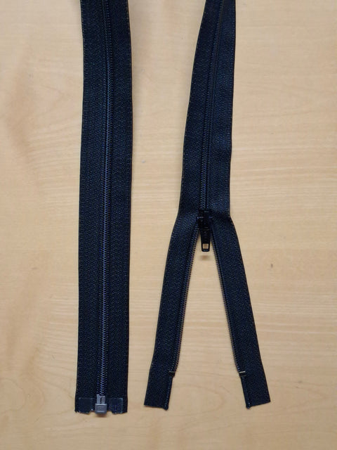 Teilbarer Kunststoff-Reissverschluss 160 cm – aushakbar, Schwarz für Polster und Matratzen