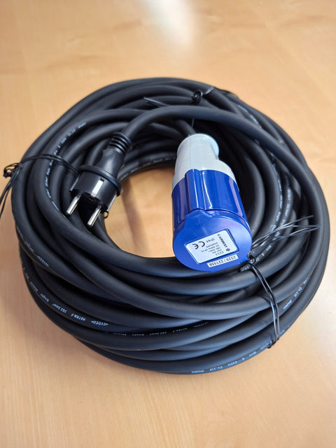 Cavo adattatore CEE spina Schuko/attacco CEE - 25 m