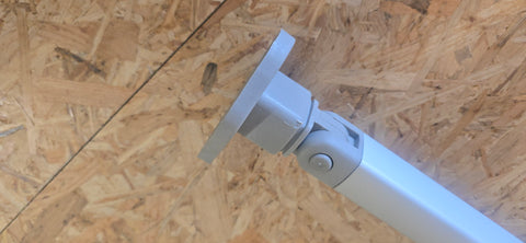 Base per tavolo pieghevole argento - altezza 555 - 765 mm giunto superiore