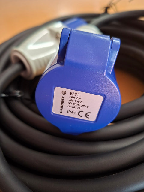 Carbest CEE-Verlängerungskabel 25 m – H07RN-F 3G2,5 mm², 230 V , 16 A, IP44, inklusive Tragetasche
