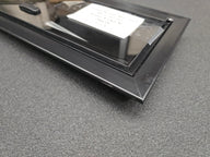 Alu-Ausstellfenster Modell 2000 – 460 x 160 mm, schwarz