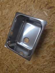 Évier carré en inox 320 × 260 mm – évier de camping compact de 150 mm de profondeur