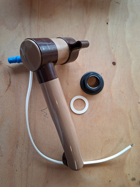 Comet London Einhebelmischer, Ø27mm, Tülle, Mikroschalter, braun/beige