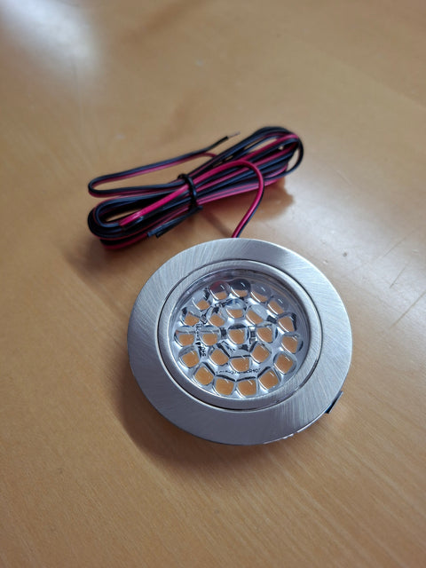 Carbest Edelstahl LED-Einbauspot – 12 V, 24 LEDs, 180 lm, Warmweiss