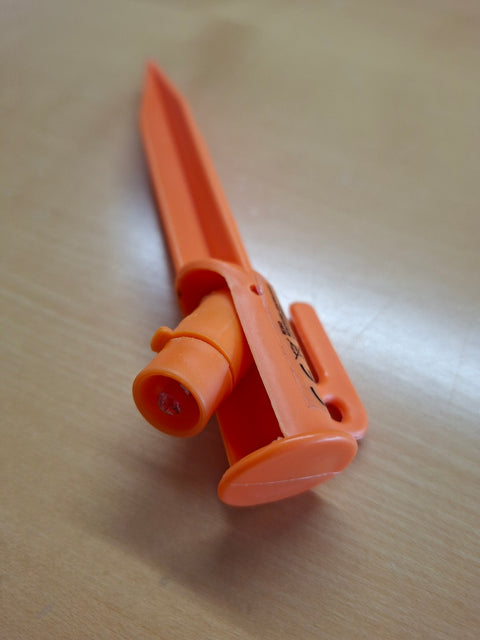 Zelthering mit LED-Leuchte – schwenkbar, Orange, 4 Stück