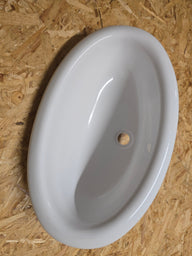 Waschbecken / Lavabo / Spülbecken / Spüle / Brünneli - oval 450 x 275mm, weiss