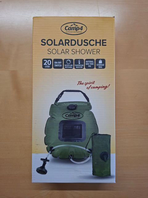 Camping-Dusche, Solar, 20 l, mit Packtasche
