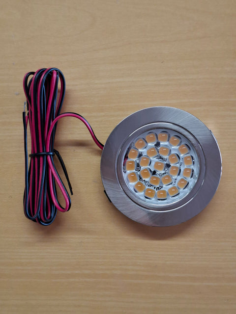 Carbest Edelstahl LED-Einbauspot – 12 V, 24 LEDs, 180 lm, Warmweiss