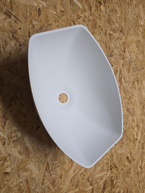 Waschbecken oval weiß, Maß: 350x256mm H135mm