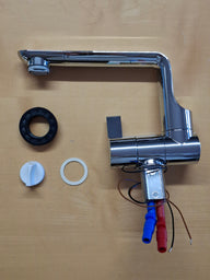Robinet automatique ARONA – chromé, rotatif et orientable, avec microrupteur