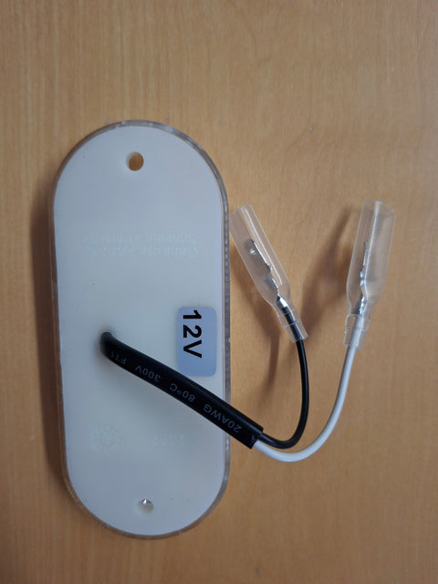 Feu de gabarit à LED, 12 V, 0,6 W, transparent, câble de 100 mm, fiche plate IP67