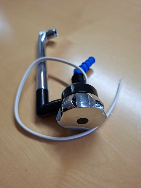 Robinet Comet Novo Super – chrome, noir, microrupteur, pivotant, Ø 17 mm