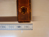 Seitenmarkierungsleuchte gelb mit Rückstrahler – 74 × 45 × 25 mm