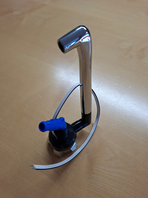 Robinet Comet Novo Super – chrome, noir, microrupteur, pivotant, Ø 17 mm