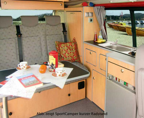 Linea di mobili prefabbricati per camper sportivo a passo lungo VW T6/T5