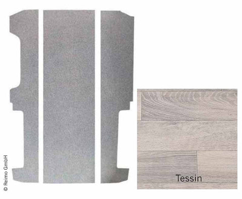 Plaque de base VW T6/T5 LR V3000 3 pièces 826 mm décor Tessin côté droit. Modèle d'entrée de gamme VW