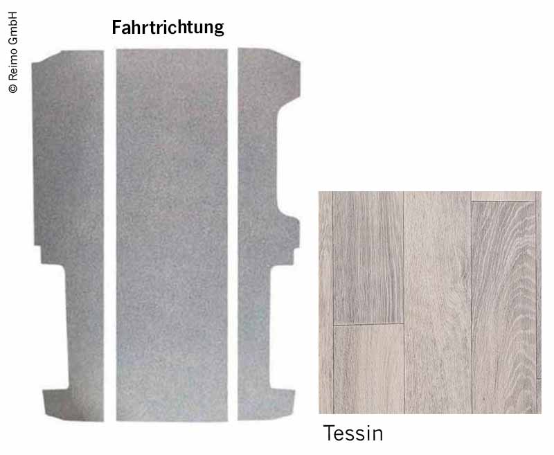 Bodenplatte VW T6/T5 LR V3000 3-tlg. 997 mm Dekor Tessin Rechtsl. VW Einstiegsl