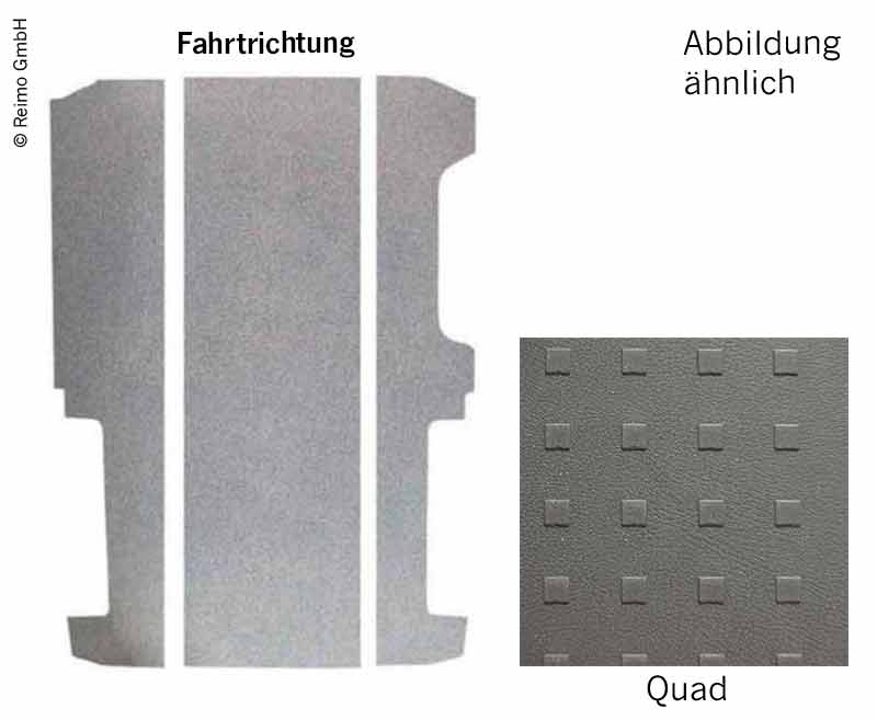 Bodenplatte VW T6/T5 LR V3000 3-tlg, 997 mm  Dekor Quad Rechtslenker Vw Einstie