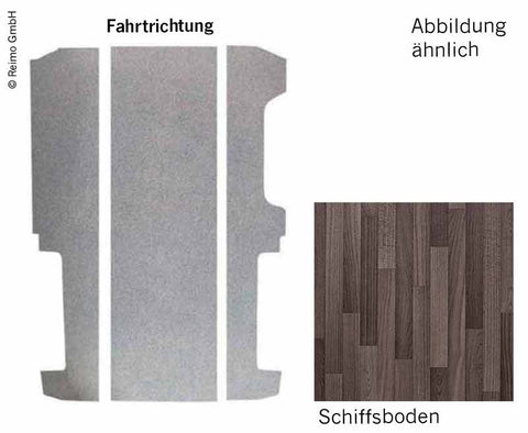 Plancher de plancher VW T6/T5 KR V3000 3 pièces, 997 mm décor plancher de bateau conduite à droite