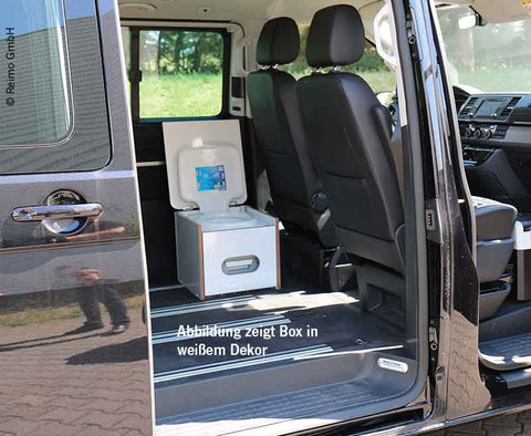Contenitore Porta-Potti con laminato HPL antracite con rivestimento in grigio
