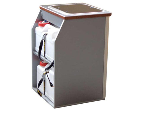 Cucina dispensa Multivan - unità prefabbricata con lavello, coperchio in vetro e tecnologia - Antracite Metallico